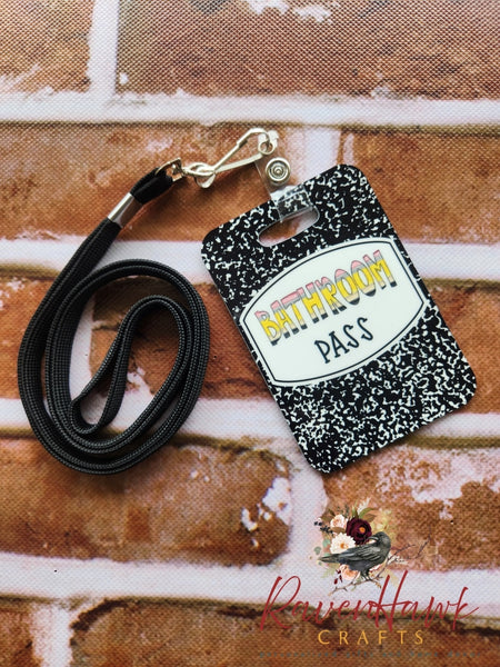 Hall Pass - Composition Book Lanyard